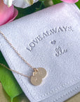 Paw Print & Initial Necklace