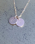 Paw Print & Initial Necklace