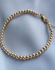 Beaded Gold Bracelet with Chain Extender