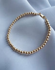 Beaded Gold Bracelet with Chain Extender