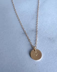 9mm Custom Initial Disc Necklace