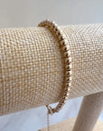 Beaded Gold Bracelet with Chain Extender